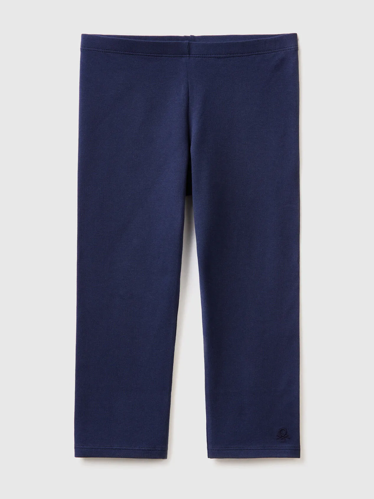 3/4 leggings in stretch cotton - Dark Blue | Benetton