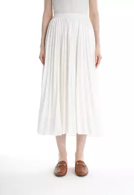 Accordion Pleated Flared Skirt