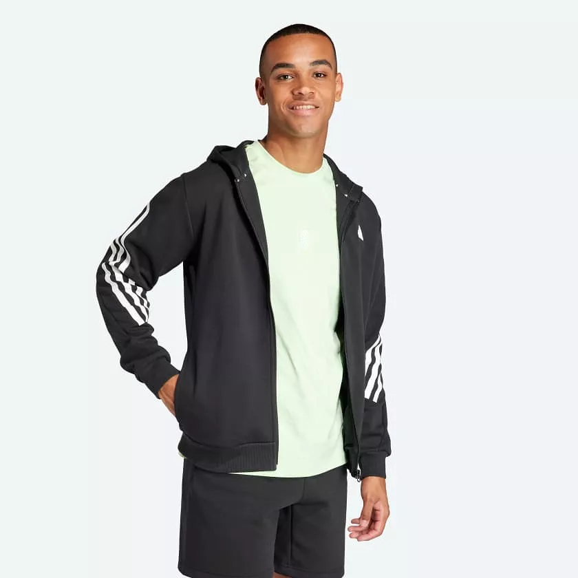 ADIDAS MENS FUTURE ICONS 3-STRIPE BLACK JACKET