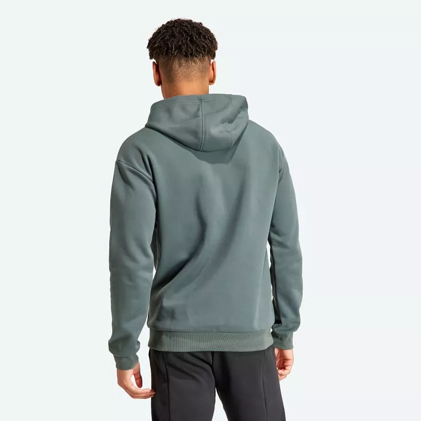 ADIDAS MEN'S FUTURE ICONS BADGE OF SPORT GREEN HOODIE