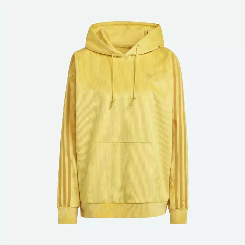 Adidas Originals Women's Velvet Corduroy Hoodie - Yellow