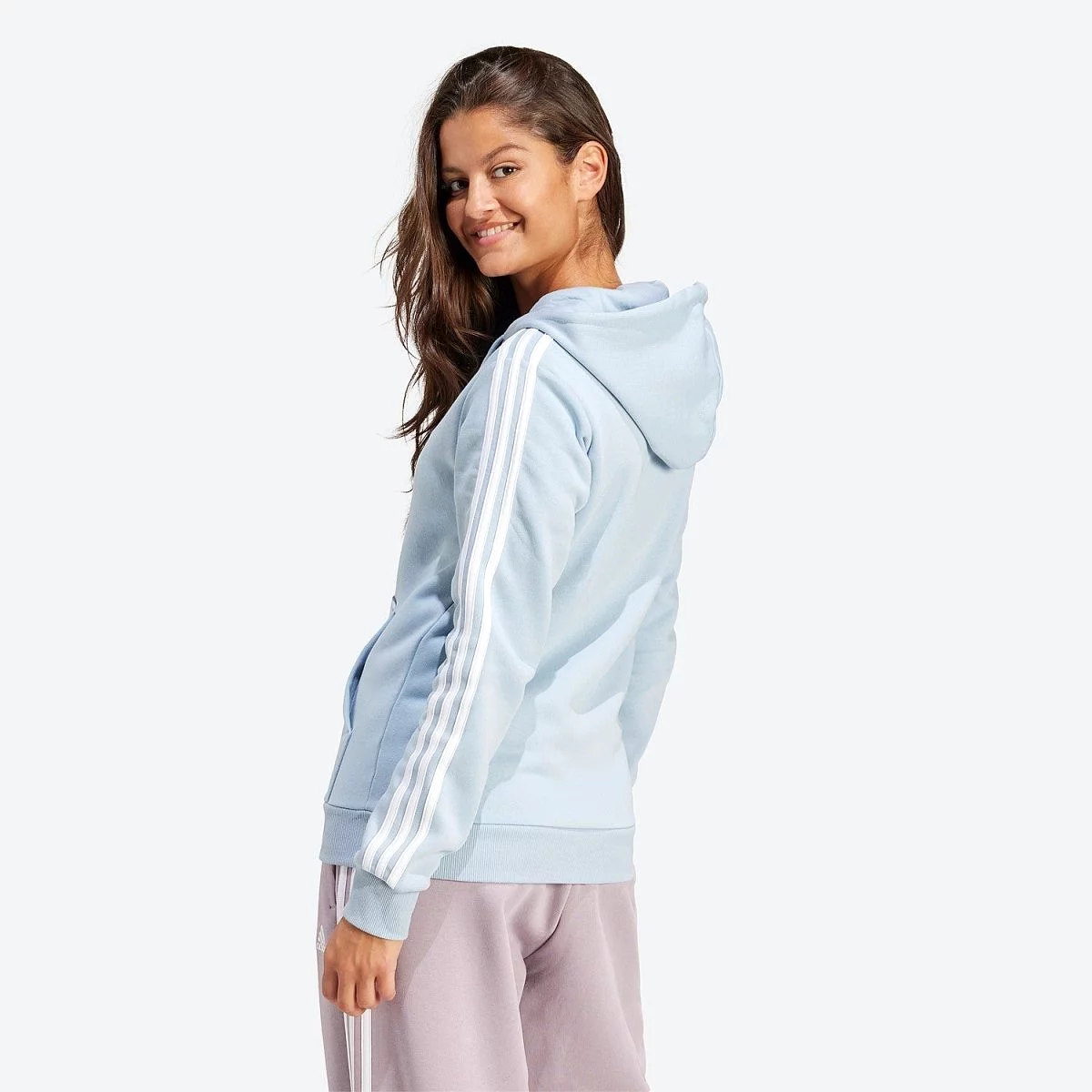 ADIDAS WOMEN'S 3 STRIPES BLUE JACKET