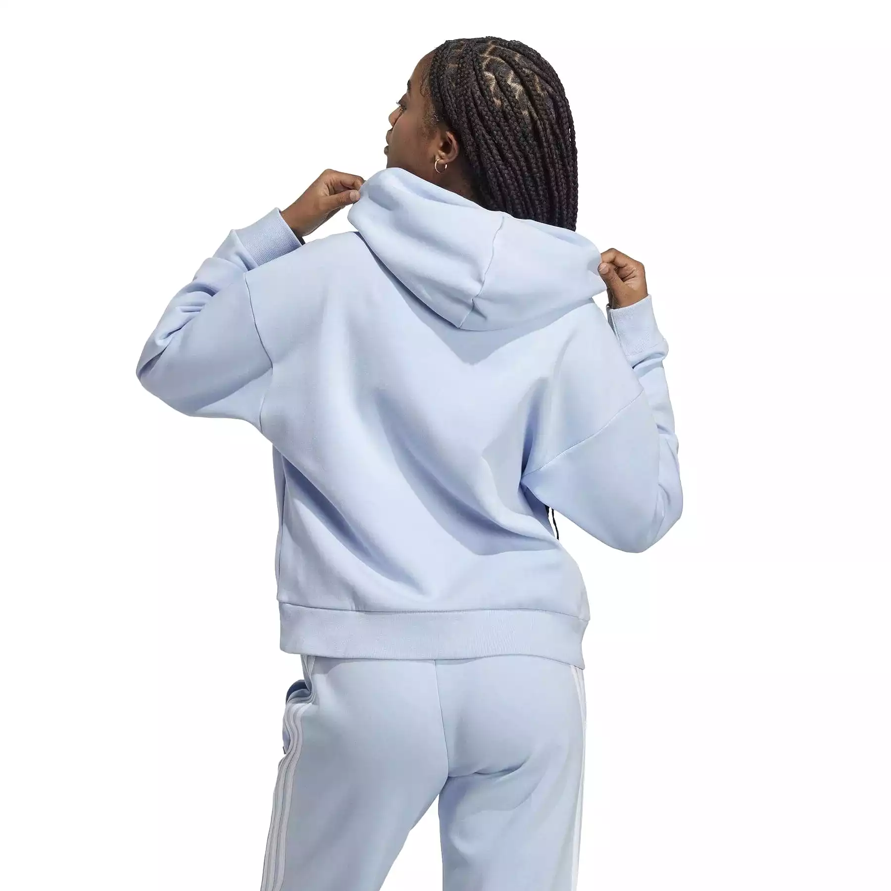 ADIDAS WOMEN'S BADGE OF SPORT BLUE HOODIE