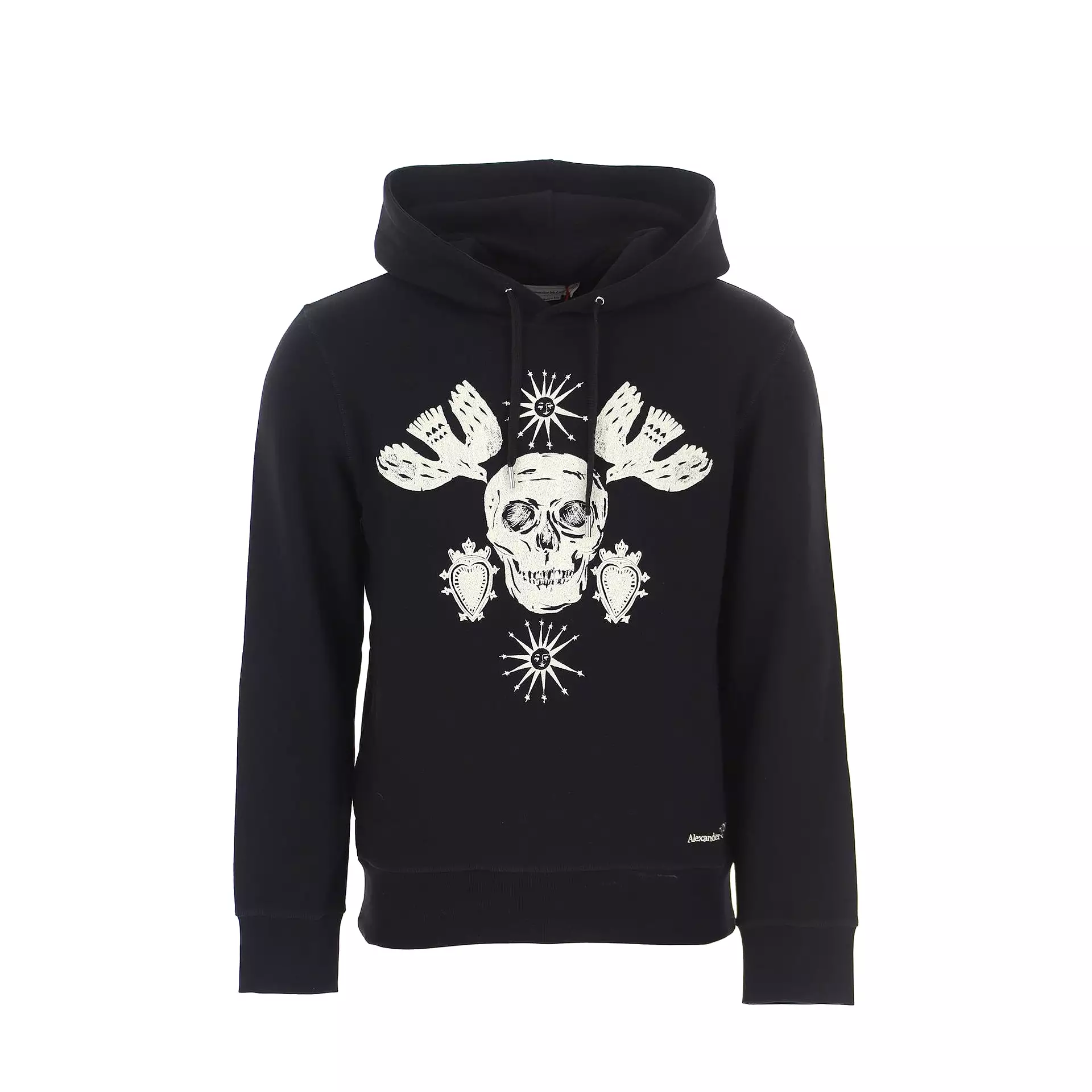 Alexander Mcqueen - Felpa con cappuccio in cotone con logo