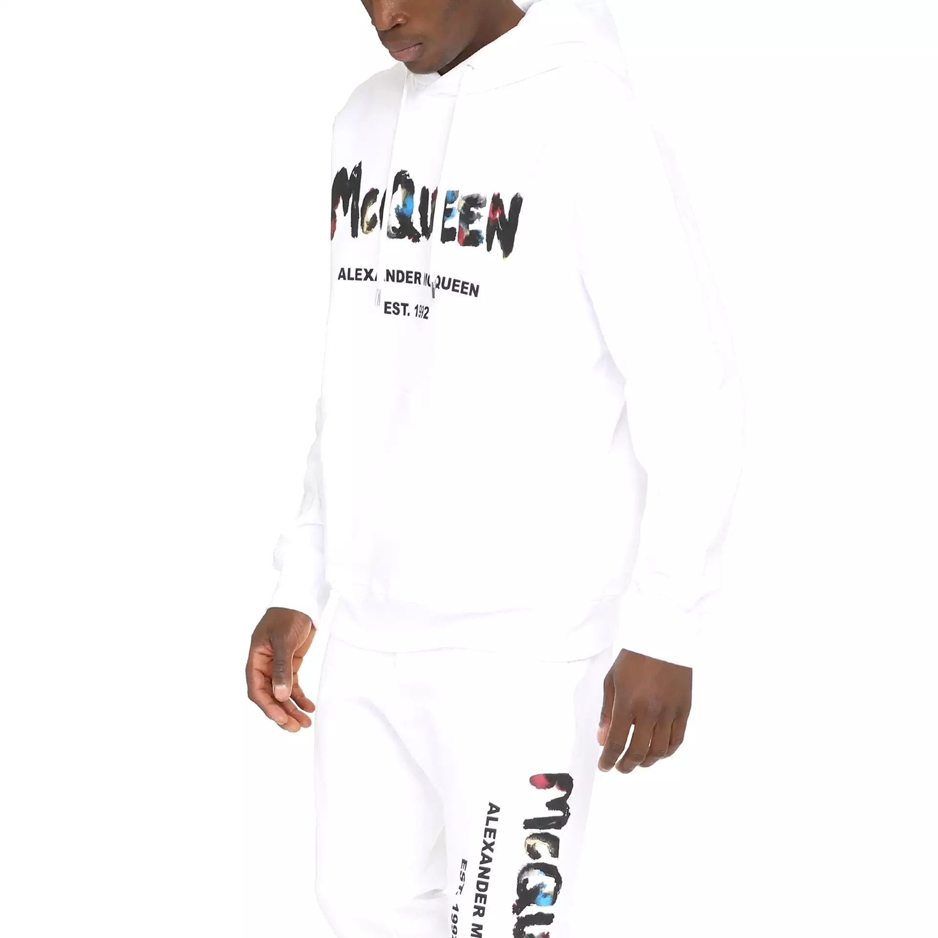 Alexander Mcqueen - Felpa con cappuccio in cotone con logo