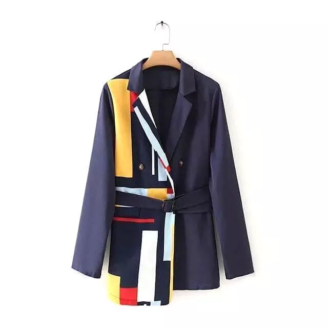 All Together Blazer Women - Casual - Patchwork