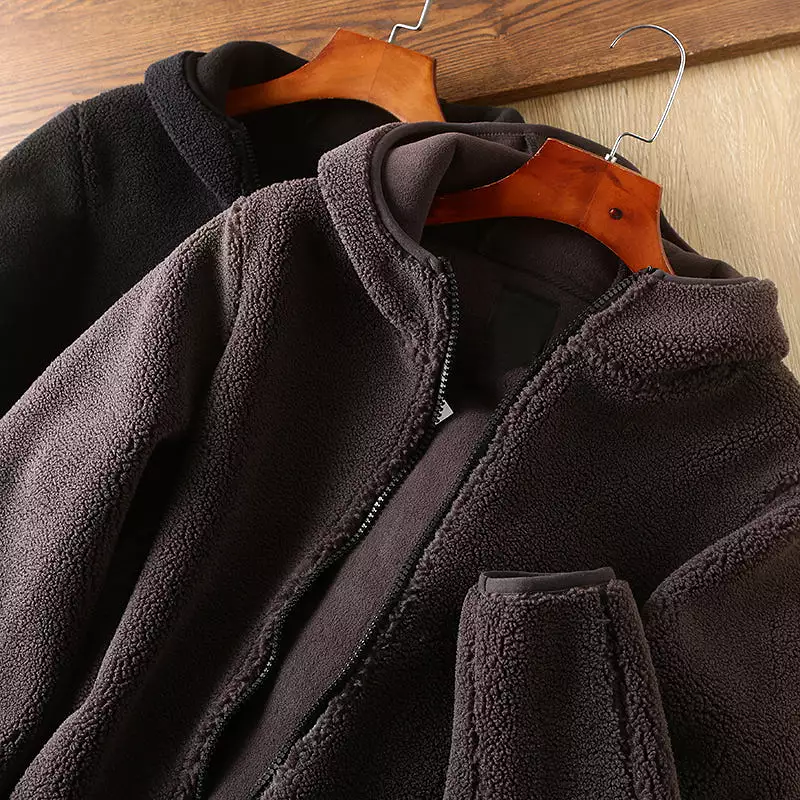 Ashore Shop Mens Bounded Hoody Fleece Jackets autumn winter men's casual jacket coat