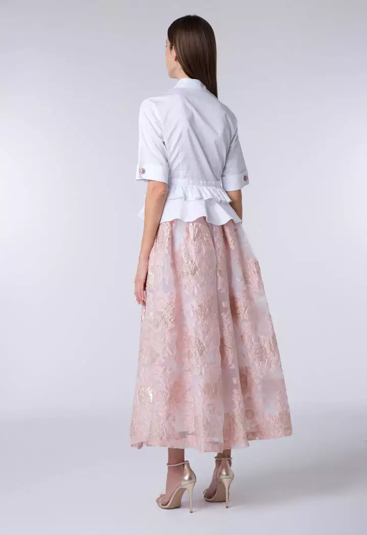 Blush Jacquard Skirt