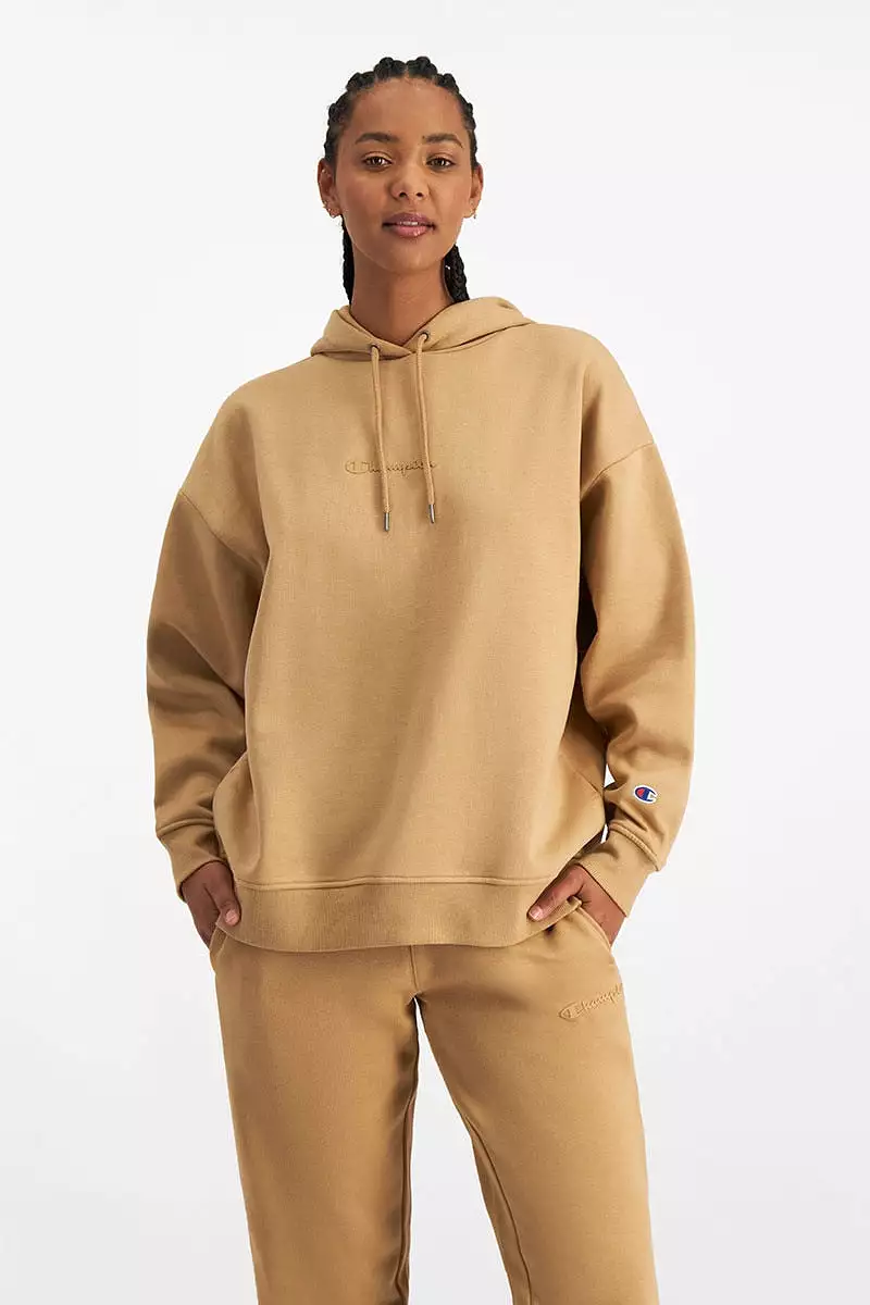 CHAMPION WOMEN'S SCRIPT OS SAND HOODIE