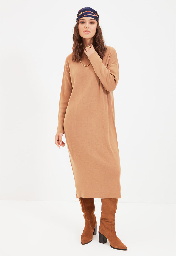 Crew Neck Knitted Dress