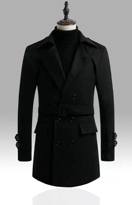 Double-Breasted Men Trench Coat