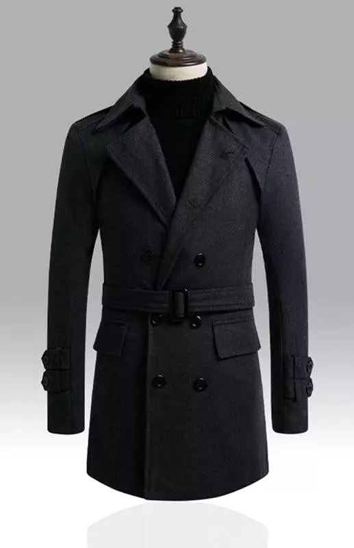 Double-Breasted Men Trench Coat