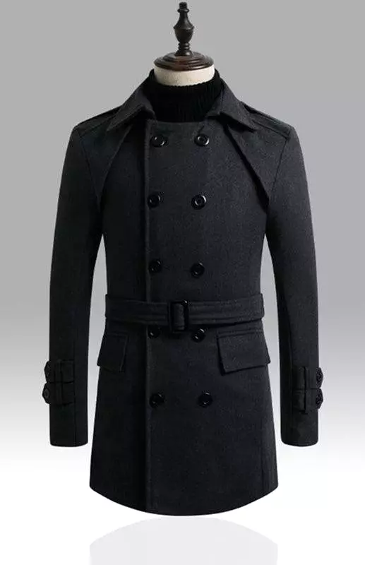 Double-Breasted Men Trench Coat