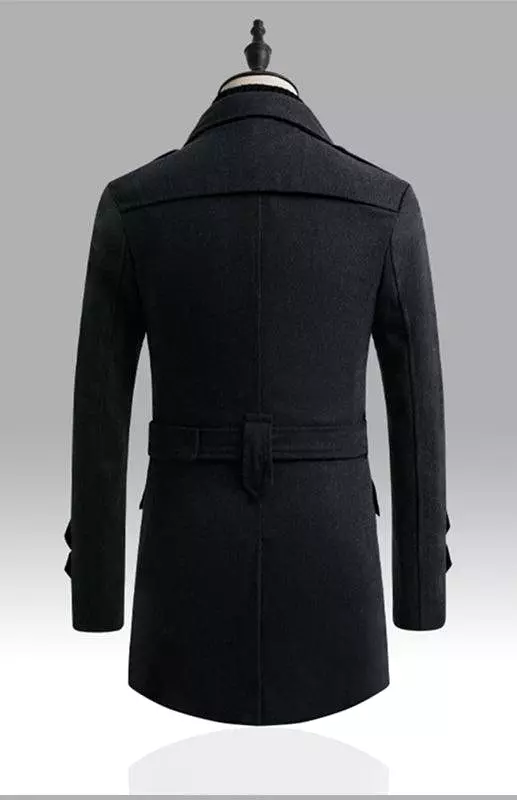 Double-Breasted Men Trench Coat