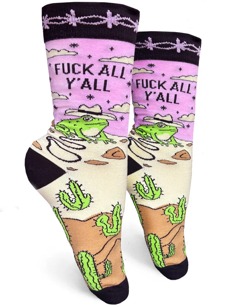 Fuck All Y'all Womens Crew Socks