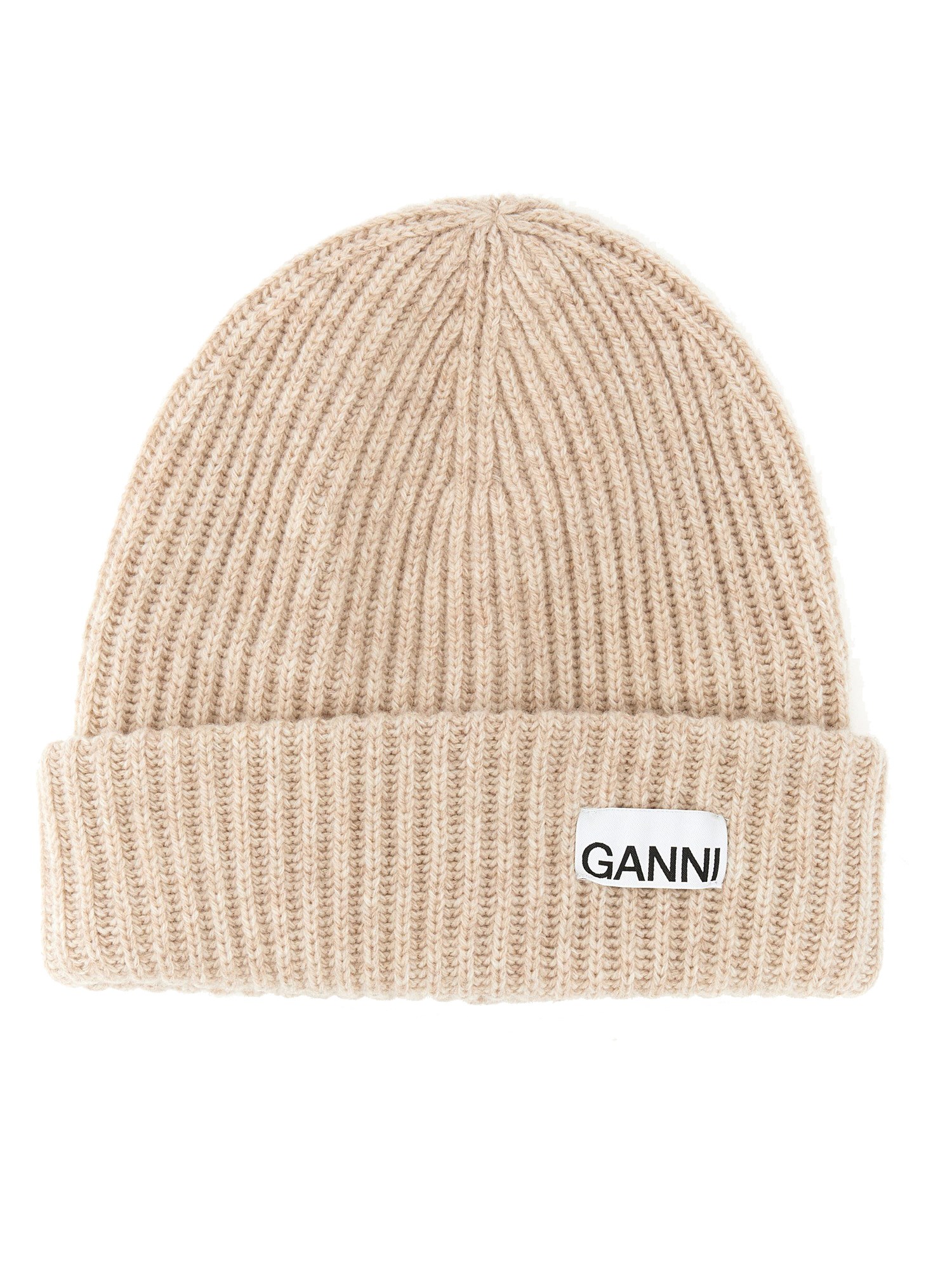 GANNI    WOOL CAP WITH LOGO