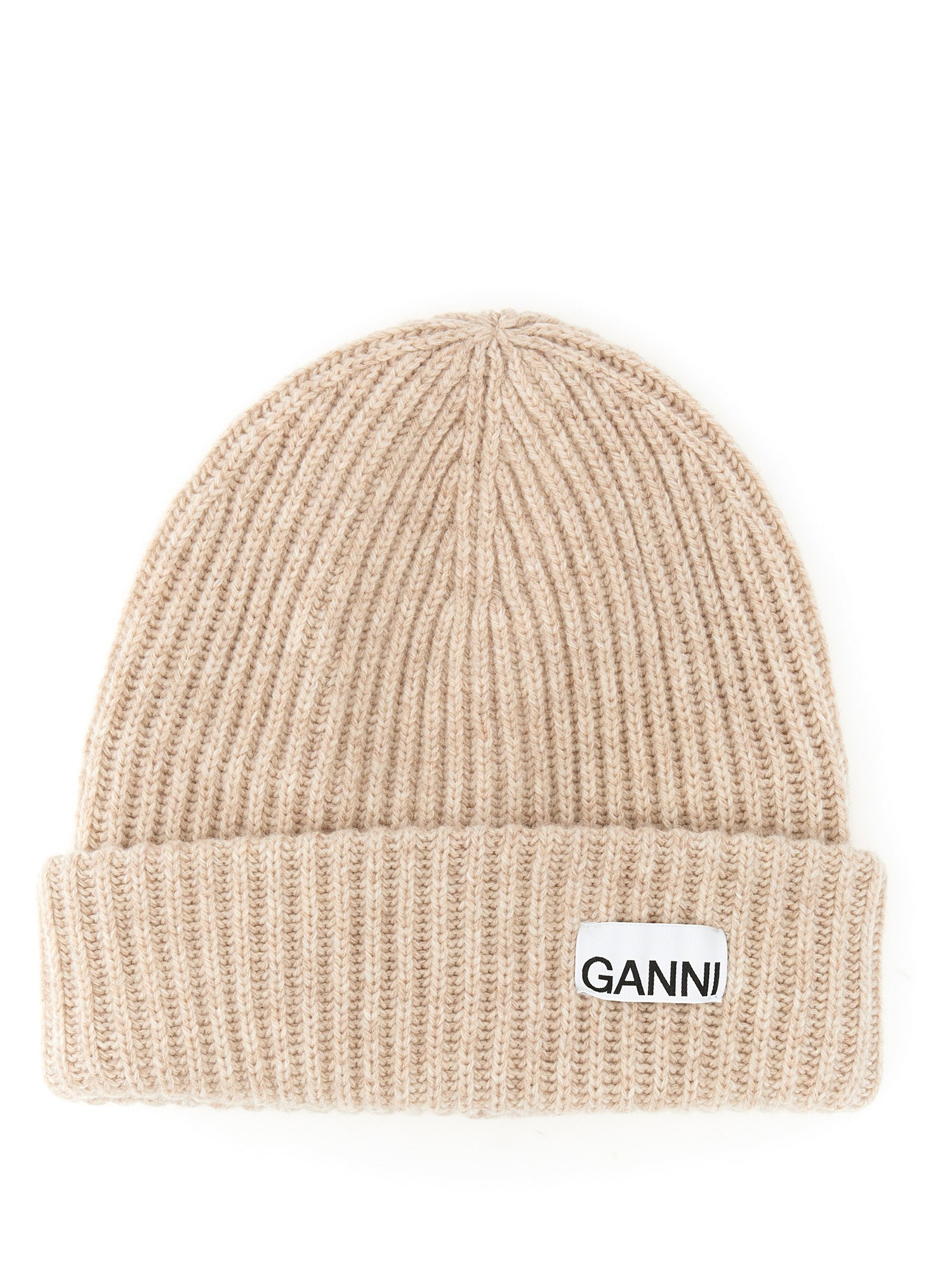 GANNI    WOOL CAP WITH LOGO