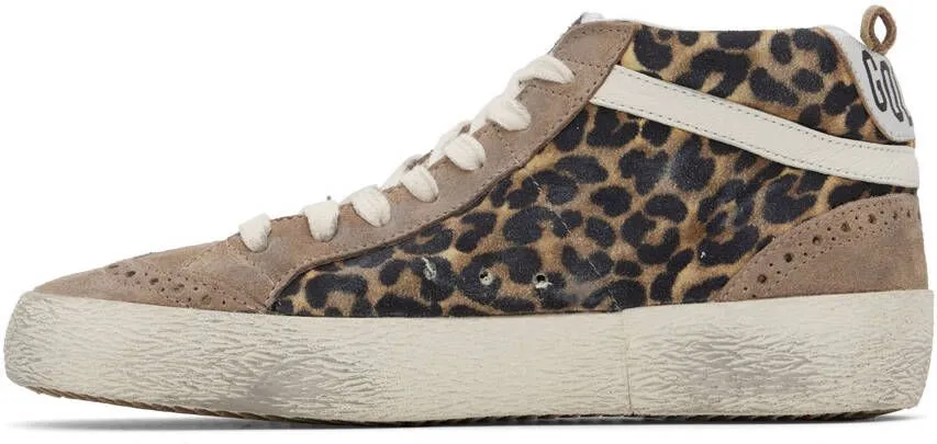 Golden Goose Brown & Black Mid Star Classic Sneakers