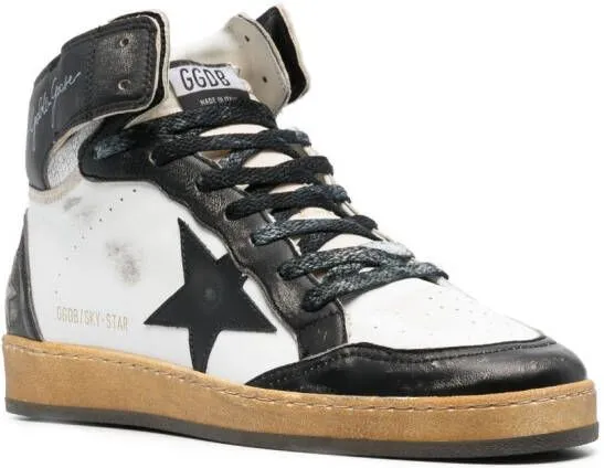 Golden Goose high-top lace-up leather sneakers White