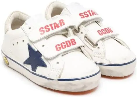 Golden Goose Kids Old School Young leather sneakers White