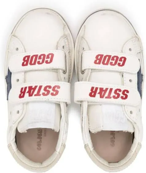 Golden Goose Kids Old School Young leather sneakers White