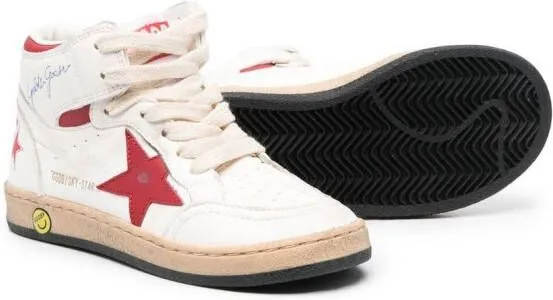 Golden Goose Kids star-patch hi-top sneakers White