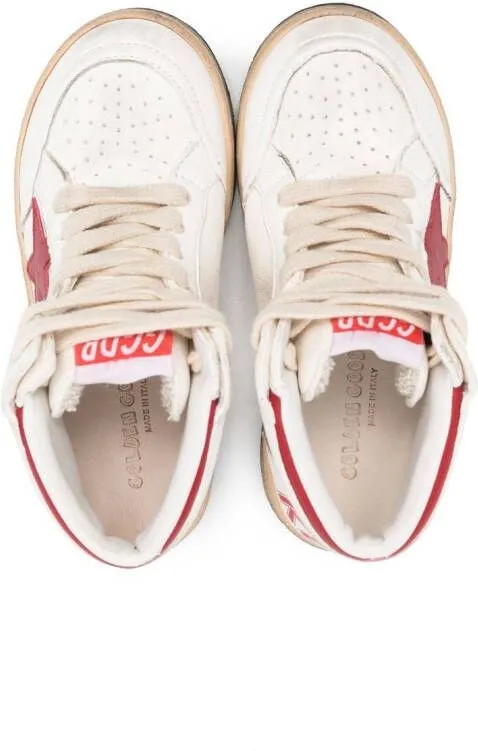 Golden Goose Kids star-patch hi-top sneakers White