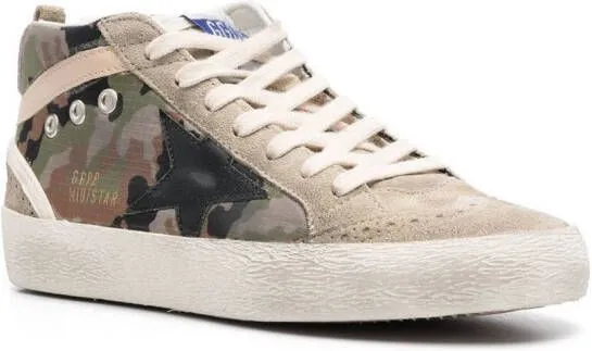 Golden Goose logo-patch lace-up sneakers Neutrals