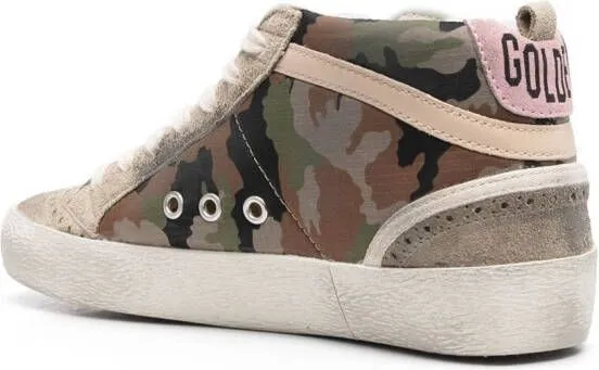 Golden Goose logo-patch lace-up sneakers Neutrals