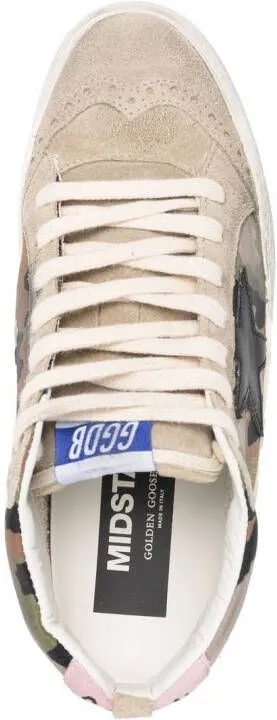 Golden Goose logo-patch lace-up sneakers Neutrals