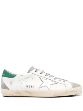 GOLDEN GOOSE Men's White Low-Top Sneakers with Distressed Details