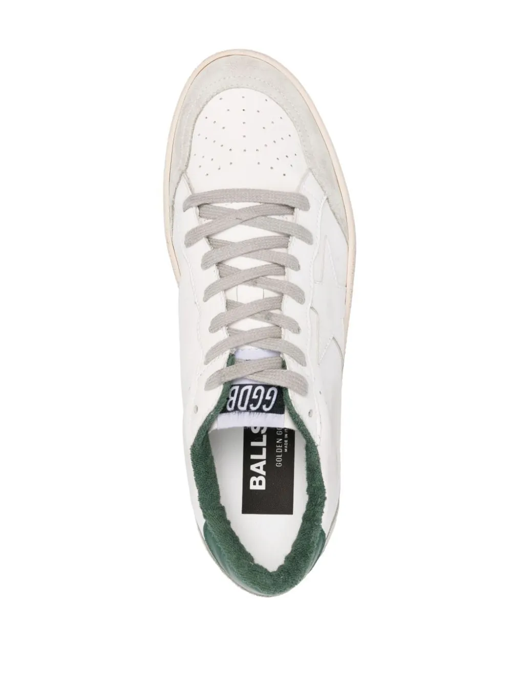 GOLDEN GOOSE Men's White Suede and Leather Low-Top Sneakers