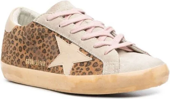 Golden Goose Super-Star leopard-print low-top sneakers Neutrals