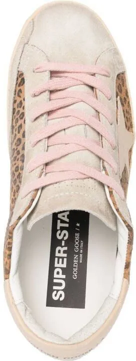 Golden Goose Super-Star leopard-print low-top sneakers Neutrals