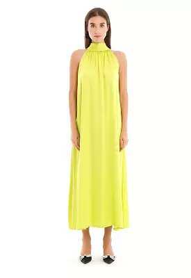 Halter Top Solid Maxi Dress