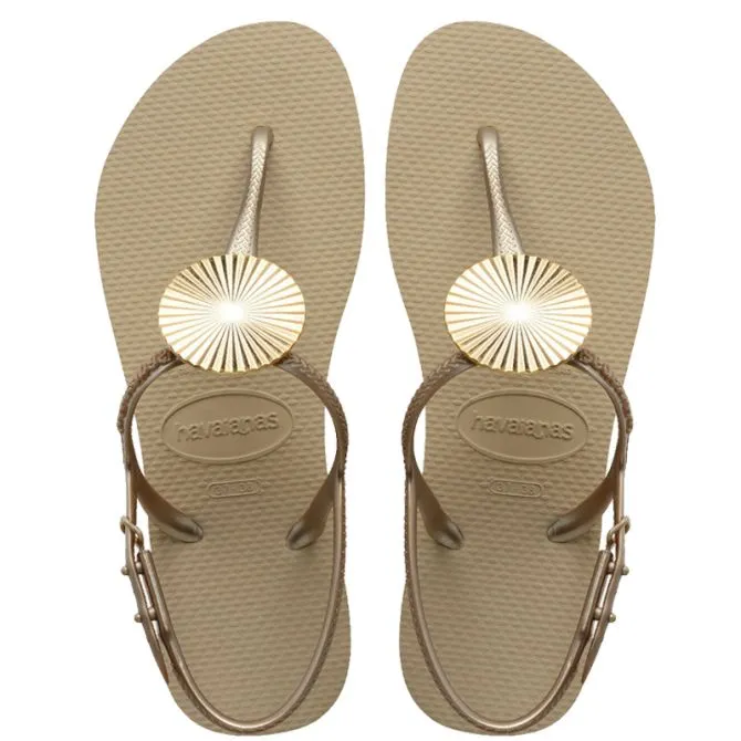 HAVAIANAS SANDALO INFRADITO METAL TWIST SAND GREY