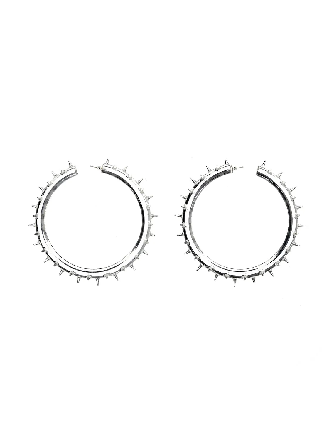 Hugo Kreit Clear Spiky Hoops