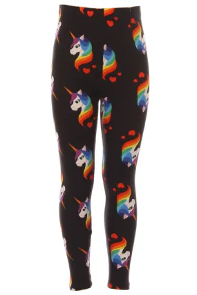 Kid's colorful Rainbow Unicorn Pattern Printed Leggings