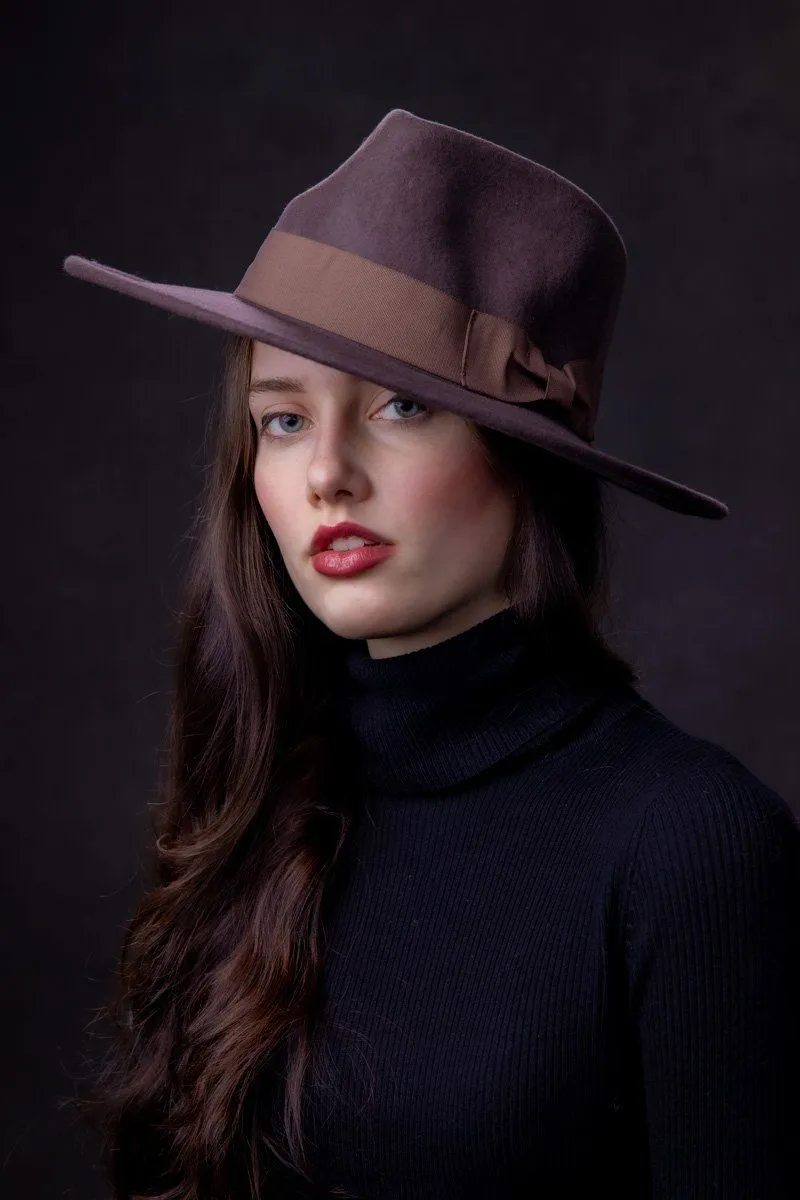 Lady's Brown Wool Felt Hat