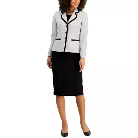 Le Suit Womens Petites Woven 2PC Skirt Suit