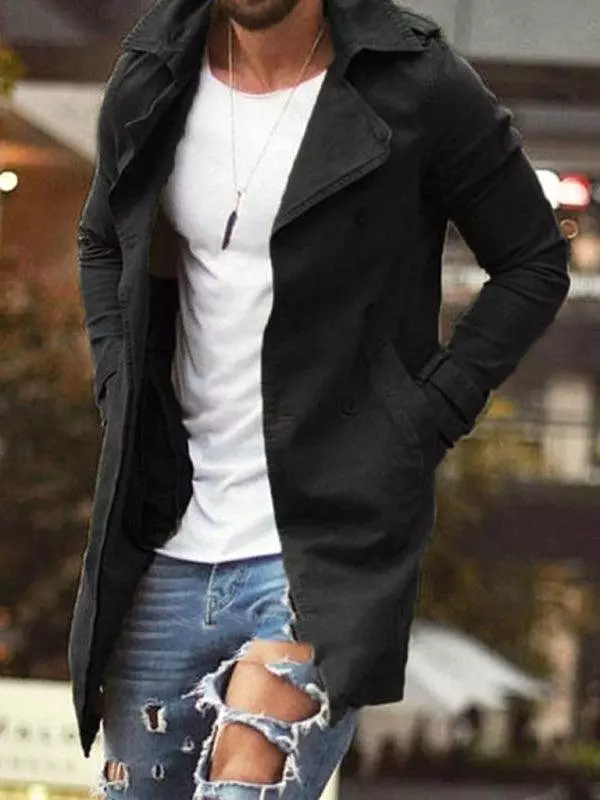 Length Slim Fit Men Winter Coat