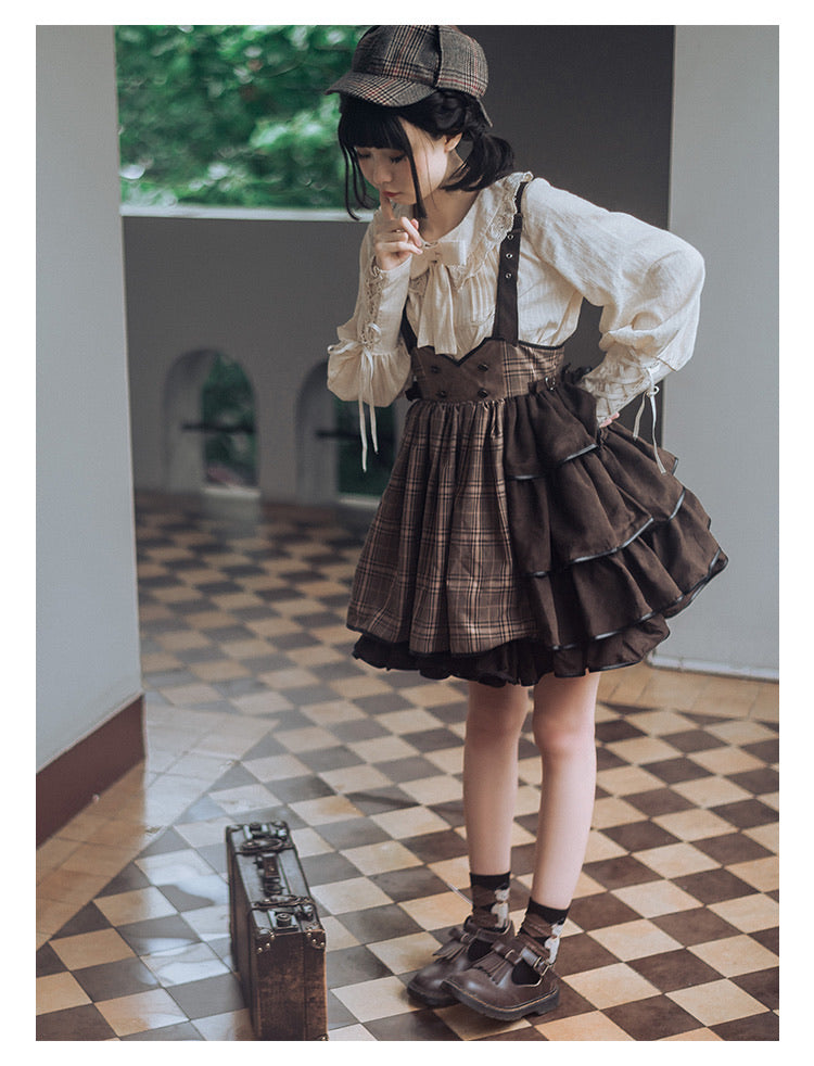 little detective SK strap skirt Lolita dress