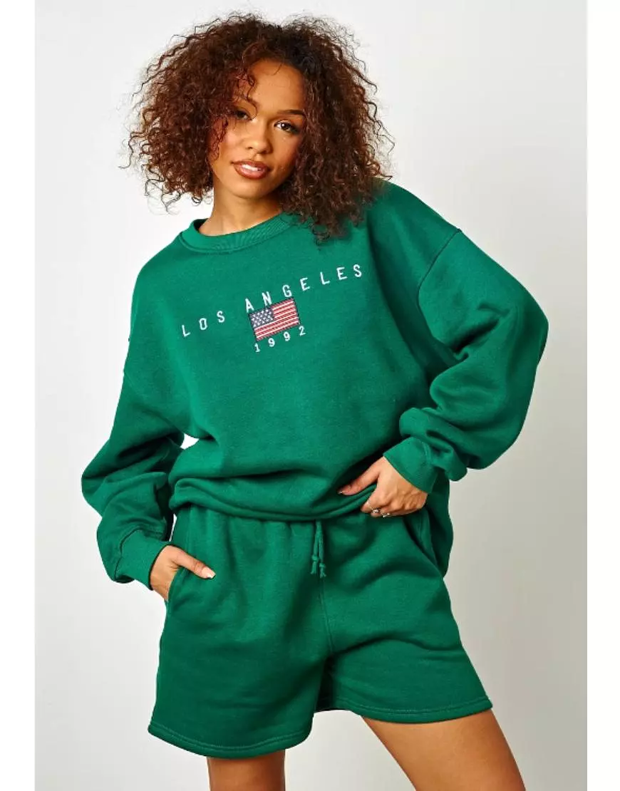 Los Angeles Logo Oversized Sweatshirt Fleece