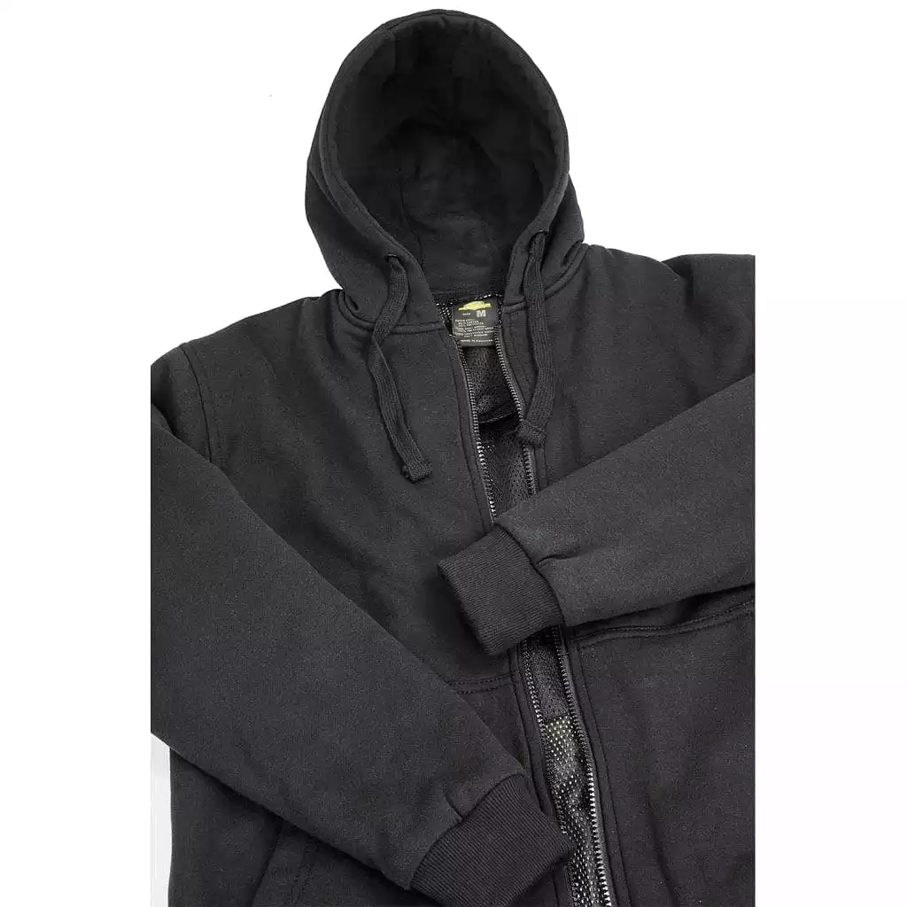 MEN MOTORCYCLE FLEECE HOODIES REINFORCED WITH KEVLAR