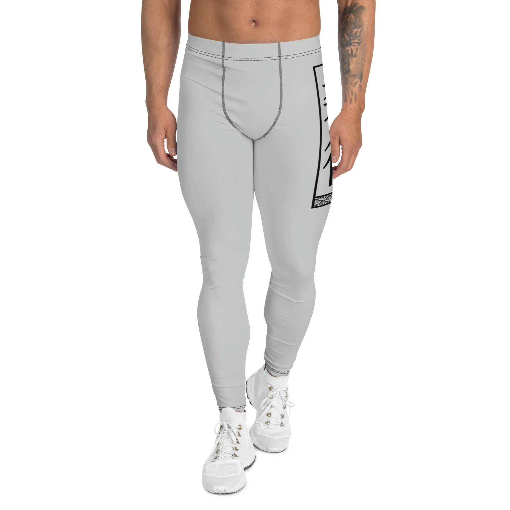 Men's Athletic Workout Leggings For Jiu Jitsu 018 - Smoke