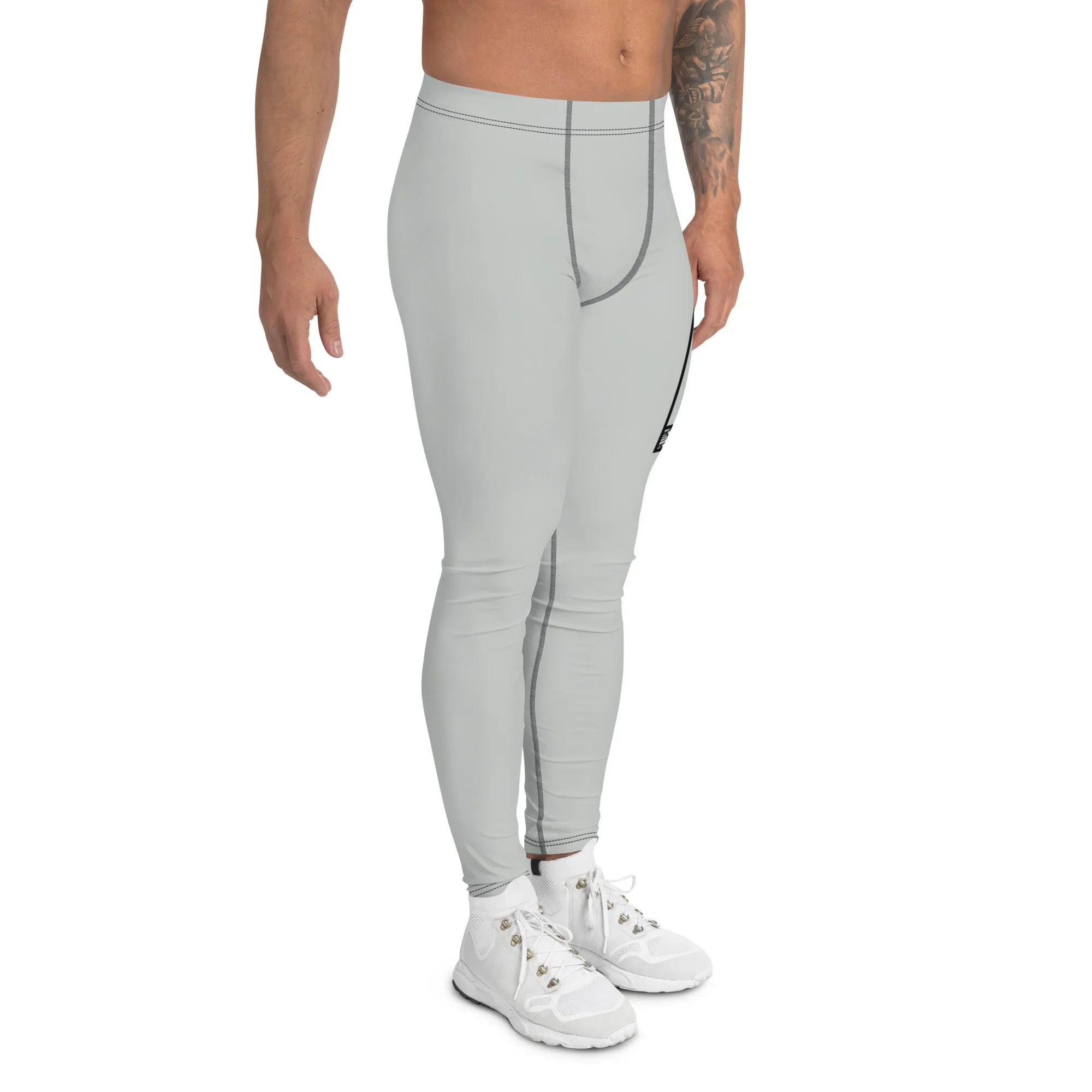 Men's Athletic Workout Leggings For Jiu Jitsu 018 - Smoke