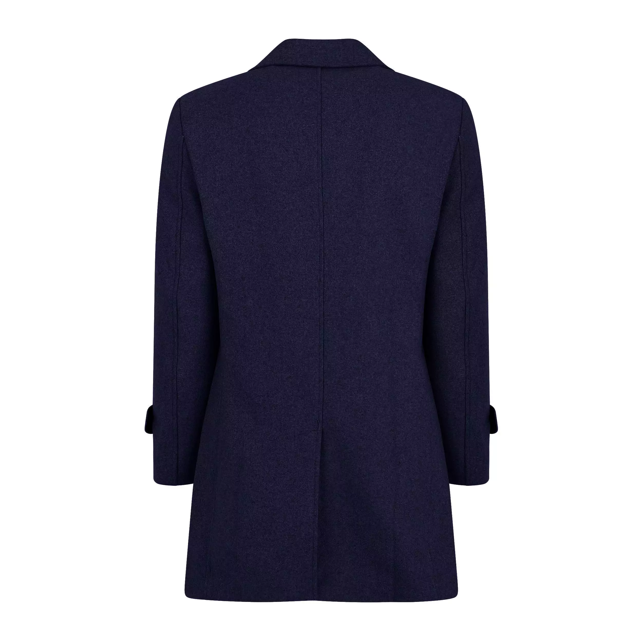 Men's Double Breasted Pea Coat Wool Blend Dress Jacket Peacoat