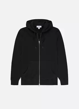 Men's Loopback Zip Hoodie in Black