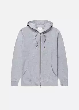 Men's Loopback Zip Hoodie in Grey Melange