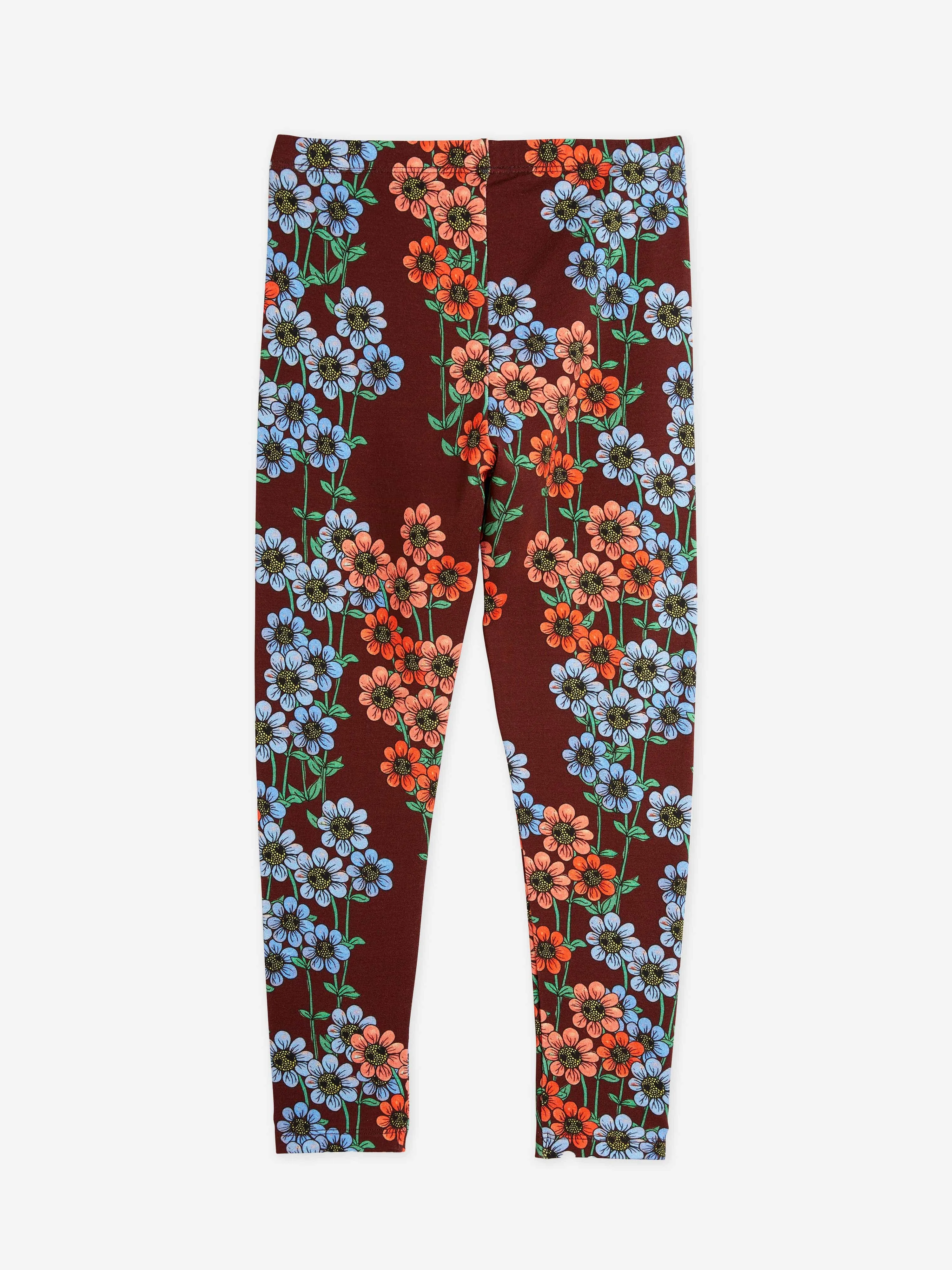 Mini Rodini Girls Daisy Print Leggings in Multicolour